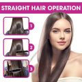 2024 Multifunctional Hair Straightener Hot Comb Curling Iron Fast Heated Electric Straightening Comb Curling Iron Hair Brush. 