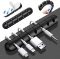 Cable Organizer Silicone USB Winder Desktop Tidy Management Clip Cable Holder For Mouse Headphone Protector Wire Organizer Clamp. 