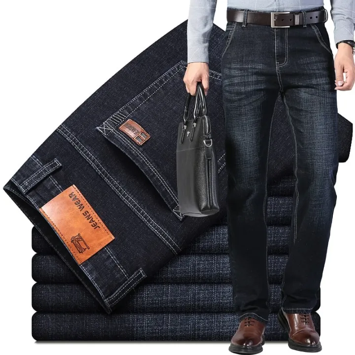 2022%20Cotton%20Men's%20Jeans%20Denim%20Pants%20Brand%20Classic%20Clothes%20Overalls%20Straight%20Trousers%20for%20Men%20Black%20-%20Image%205