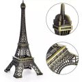 SATYAM KRAFT 1 Piece Metal Eiffel Tower Antique Vintage Statue for Room, Office, Decorative Showpeice for Home, Desk Decor, Table Stand Holder (25 cm). 