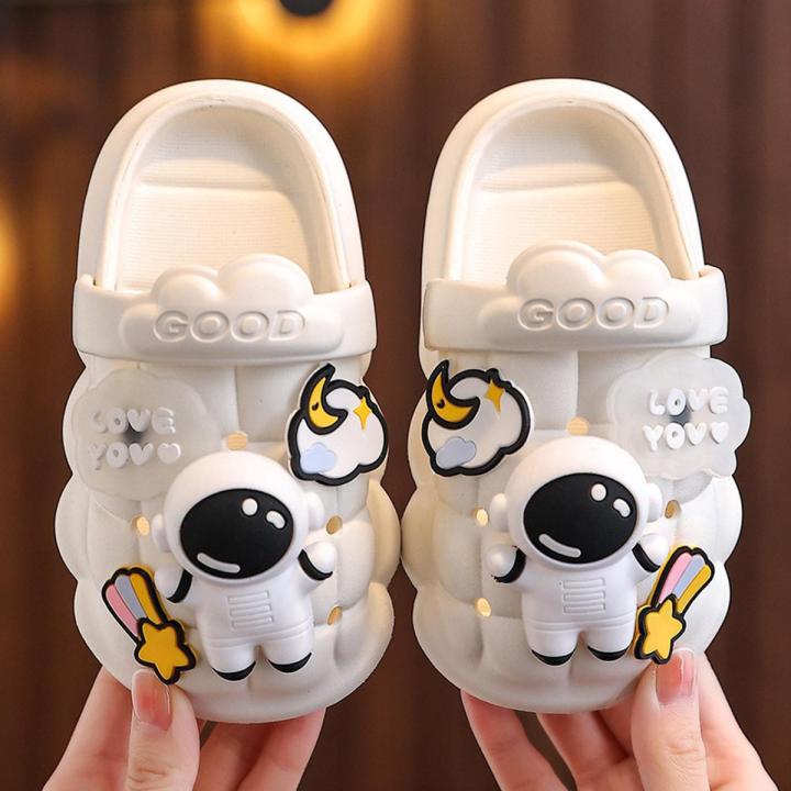 Kids Sandals Summer Cartoon Boys Girls Mules Garden Beach Slippers Sandals Non-Slip Soft Flat Children Baby Shoes