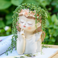 Small Fairy Succulent Plant Pot Kit with Drainage Hole 4 Inch Indoor Cactus Pot Unique Cute Flower Vases Decor Easy Install D. 