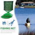 Fishing Net Basket Waterproof Gluing Coating Portable Folding Fishing Casting Trap Dip Net SUS Ring Cage Fishing Tackle.