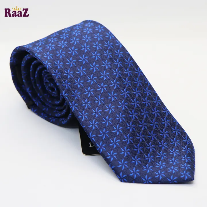 Navy%20Blue%20Circle%20Flower%20Embroidered%20Necktie%20For%20Men%20-%20Image%204