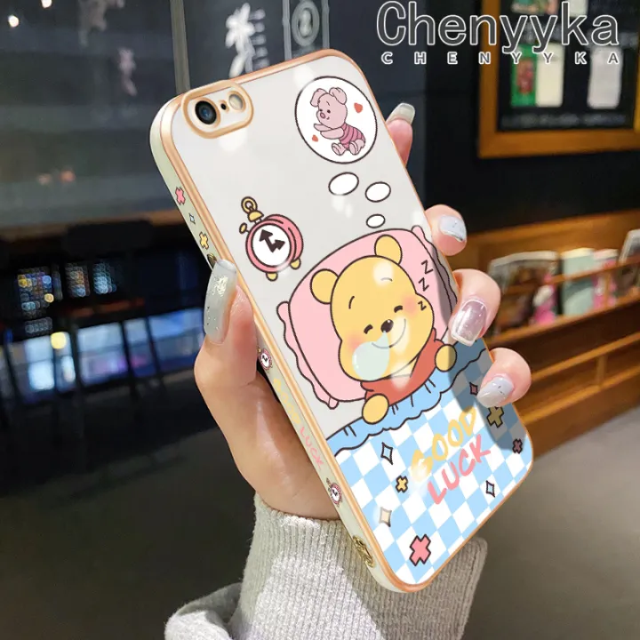 Chenyyka%20For%20iPhone%206%206s%206%20Plus%206s%20Plus%20Case%20Cartoon%20Winnie%20the%20Pooh%20New%20Design%20Plating%20Phone%20Case%20Square%20Edge%20Pattern%20Shockproof%20Soft%20Shell%20Full%20Cover%20Camera%20Lens%20Protection%20Case%20-%20Image%209