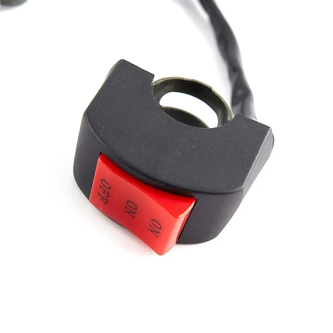 Universal switch assembly 22mm waterproof flame out control start stop button 2 wires motorcycle switch on-off handlebar switch