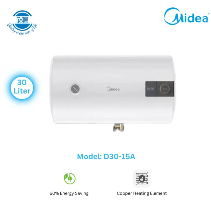 MIDEA 30 Liter Water Heater/Geyser White | D30-15A