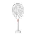1 Set Practical 1200mAh Electric Mosquito Racket Cordless Multi-functional 2-in-1 Automatic Mosquito Trap Lamp Fly Racket. 