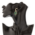 Irish Earrings欧美小众绿色耳配饰 跨境简约微镶百搭叶子耳环. 
