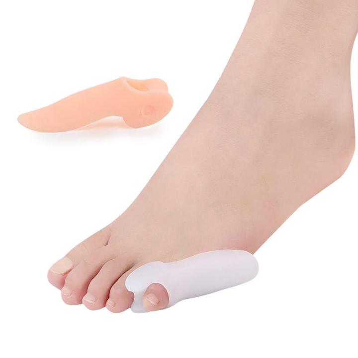 1 Pair Reusable Silicone Foot Finger Toe Separator Little Toe Thumb Valgus Protector Bunion Adjuster Guard Feet Care