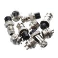 Universal Panel Mount 16mm 2Pin Aviation Connectors Plugs 5 Pcs.