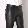 Thoshine Brand Spring Fall Men Leather Pants Slim Fit Pencil Pants Male Fashion PU Leather Trousers Motorcycle Pants Streetwear.