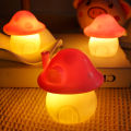 LED Portable Night Lights Mushroom Shape Decoration Lamp Mini Cute Bedroom Nightlight Kids Gift for Home Xmas Festival Decor. 