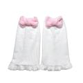 1 Pair Women Leg Warmers Pink Bow Plush Japanese Harajuku Style Girls Sweet Ruffles Leg Socks Winter Velvet Foot Warmer Socks. 