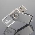 【Factory direct supply】Crystal U disk Transparent crystal luminous U disk Customized capacity custom LOGO music U disk. 