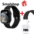 Smalshop 2023 NEW I8 Ultra Series 8 Smart Watch Big 2.0 HD Screen TWS Bluetooth Headset Watch 2 In1 Heart Rate Monitor Fitness Smartwatch for.