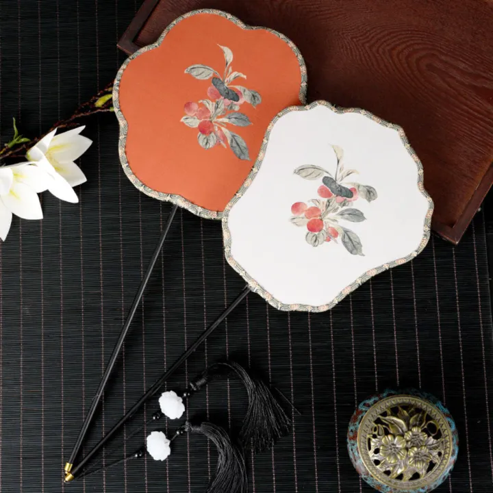 Song%20Brocade%20Ancient%20Fan%20Intricate%20Red/White%20Children'S%20Fan%20Cherry%20Fan%20for%20Hanfu%20Photography%20Children'S%20Costume%20Accessory%20Traditional%20Fan%20Collecting%20Cultural%20Exhibition%20Prop%20-%20Image%206