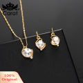 Carat Women Square Rhinestone Pendant Necklace Ear Stud Earrings Party Jewelry Set. 