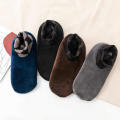 Indoor Floor Non-slip Thermal Socks Women Men Plush Wool Leopard Print Soft Thick Polyester Winter Yoga Sock Home Slippers Socks. 