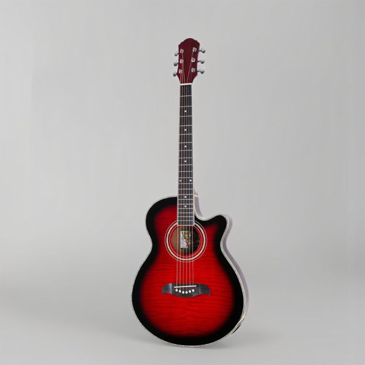 TGM Acoustic Guitar - Maroon