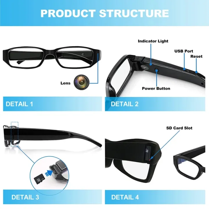 Protable%20HD%20Mini%20Camera%20Sports%20Glasses%20Camera%20Monitor%20Eyeglass%20Cameras%20Audio%20Video%20Record%20Travel%20Mini%20Glasses%20Cam%20-%20Image%203