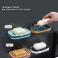 1/2PCS Simple Soap Box Punch-free Wall-mounted Household Soap Rack Double-layer Drain Soap Box Bathroom Sink Accessories.