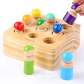 CPC Montessori Teaching Aids Montessori Early Education Educational Toys 2-3-4 Year Old Children Wooden Socket Cylinder. 