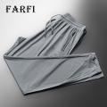 Farfi Summer Sweatpants Solid Color Plus Size Mesh Men Sweatpants.