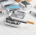 rtable Square Ashtray Outdoor Travel Mini Ash tray With Lids Stainless Steel Sealed Outdoor Ashtray cket Ashtray Travel Tray.