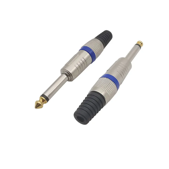5Pcs/lot%206.35mm%20Male%20Plug%20Mono%20/%20Stereo%20Audio%20Jack%20Plugs%20Connector%201/4%206.35mm%20TS/TRS%20Audio%20Microphone%20Wire%20Cable%20Soldering%20Type%20-%20Image%205