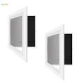 2x Wooden Photo Frame, Frame Front Opening Card Display, Glass Floating Front Open Artwork Picture Frame for Living Room, Baby Shower. 