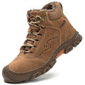 【selevn roind】 High Quality Winter Boots Men Steel Toe Cap Safety Boots Work Shoes Men Puncture-Proof Work Boots Plush Warm Safety Shoes male.