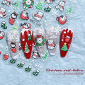 Myyeah 3D Christmas Nail Art Sticker Embossed Cute Santa Snowflake Cat Nail Decals Xmas Nail Decal Slider DIY Manicure Decoration. 