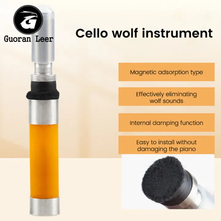 Cello Wolf Tone Eliminator, Cello Mute With Built-in Soft Paper Cloth, Internal Damping System, Magnetic Suction Design Cello Mute