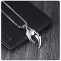 Fashion New Pendant Necklace Men Punk Trendy Simple Stainless Steel Chain. 