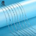 ORSA JEWELS Genuine 925 Sterling Silver Necklace Figaro O-ring Neck Chain Twisted Snake Bar Singapore Box Chain Necklace Women 1. 