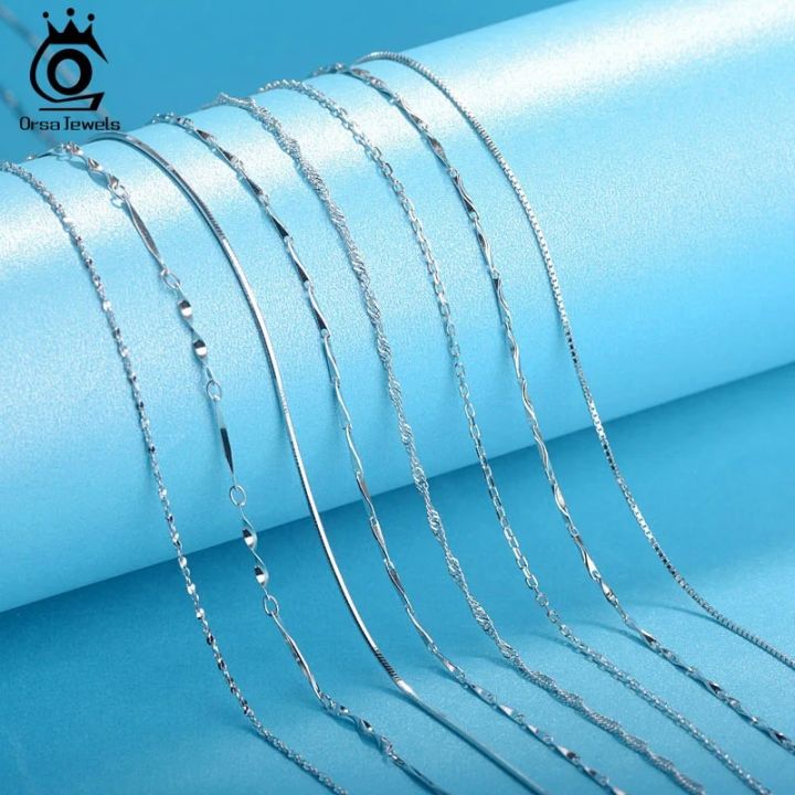 ORSA%20JEWELS%20Genuine%20925%20Sterling%20Silver%20Necklace%20Figaro%20O-ring%20Neck%20Chain%20Twisted%20Snake%20Bar%20Singapore%20Box%20Chain%20Necklace%20Women%201%20-%20Image%203