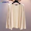 Open Placket Women Coat Women Lightweight Coat.