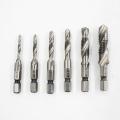KOGEEK 6pcs M3-M10 1/4" Hex Shank Composite Tap Drills Thread Tap Taper Drill Bit Set Spiral Compound Drill. 
