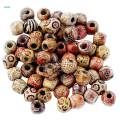 8x 100 Pieces 12mm Mixed Round Wooden Beads for Jewelry Making Loose Spacer Charms. 