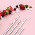 4 Pcs reusable Stainless Steel Metal Drinking Straw Reusable Straws + 1 Cleaner Brush Kit. 