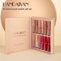 Handaiyan 12 Color Matte Liquid Lipstick Set Long-Lasting Smudge Proof - Kurti. 