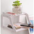 Wifi Router Stand Shelf Double Layer Wall Mounted Shelf Home decorator (New Canvas).