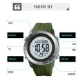 SKMEI 1524 2 Time LED Digital Wristwatches For Mens Waterproof Chrono Count Down Male Hour montre homme Big Dial Sport Men Watch. 