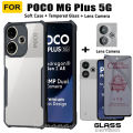 For Poco M6 Plus Phone Case Poco C61 C65 M6 4G M6 5G Anti-peeping Tempered Glass Screen Protector. 