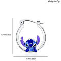 Disney Lilo Stitch Cartoon Ear Pendants Kawaii Stitch Metal Earring Delicate Female Jewelry Accessories Woman Girl Gifts.