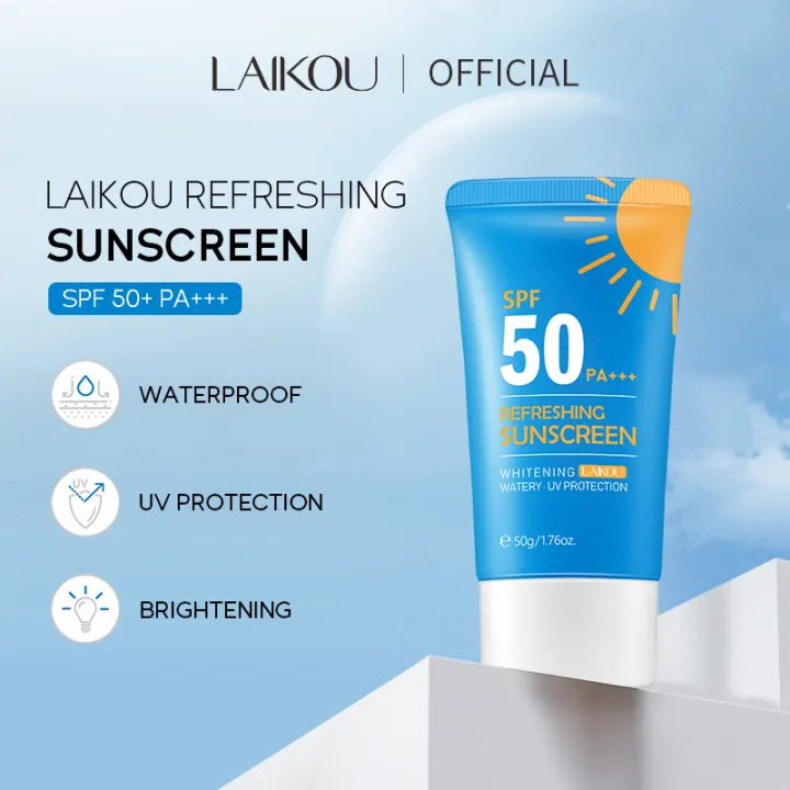 LAIKOU%20Whitening%20Sunscreen%20Set%20Refreshing%20Tone%20Up%20Moisturizing%20Long%20Lasting%20UV%20Sun%20Protection%20SPF%2050+%20Sunblock%2050g/3pcs%20-%20Image%202
