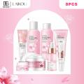 LAIKOU 8Pcs Sakura Face Skin Care Set Moisturizing Nourishing Serum Soothing Whitening Repairing Anti-Wrinkle Beauty Makeup Set. 