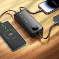 HOCO J132A 22.5W+PD20W Portable High Capacity Fast Charging 20000mAh Power Bank With 3 Cables - Black.