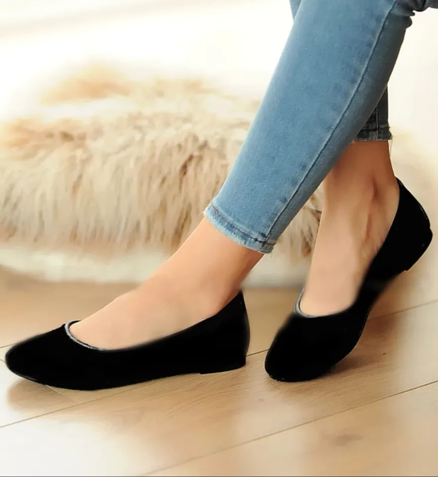 Footwear Women's Flat Black Sandals Womens Flat Regular Shoes